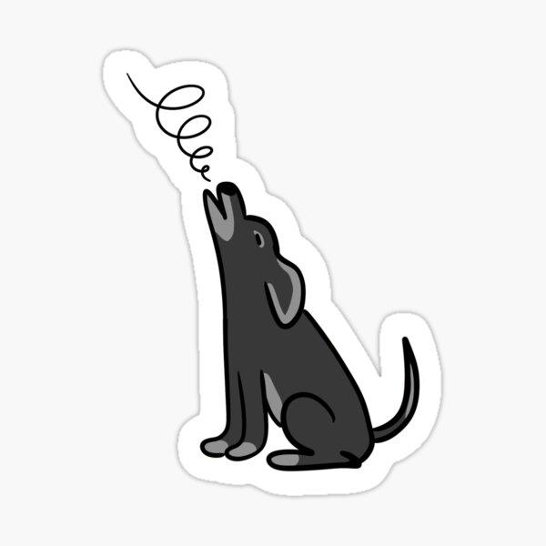 Black Dog Howling vinyl sticker — Howl