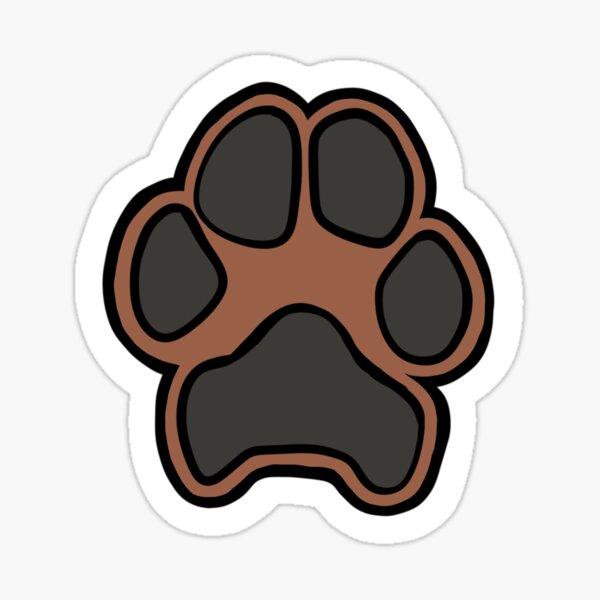 Brown and Black Dog Paw vinyl sticker — Paws
