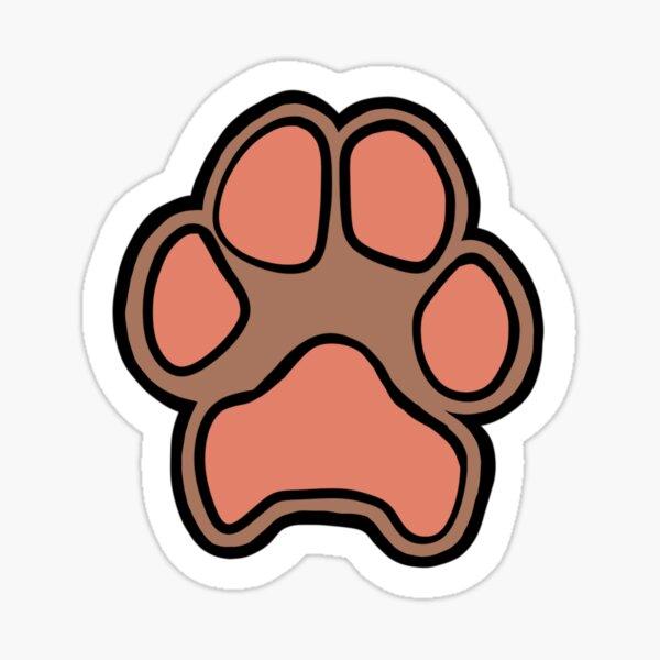 Brown and Pink Dog Paw vinyl sticker — Paws