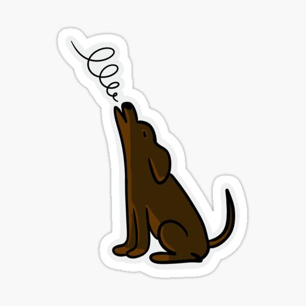 Brown Dog Howling vinyl sticker — Howl