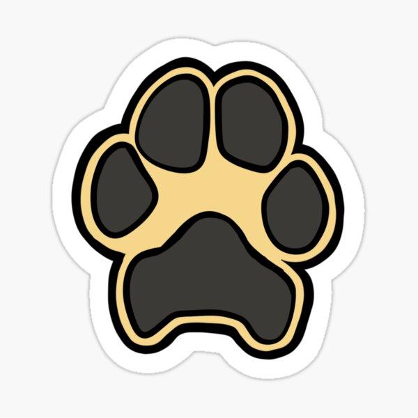 Golden and Black Dog Paw vinyl sticker — Paws