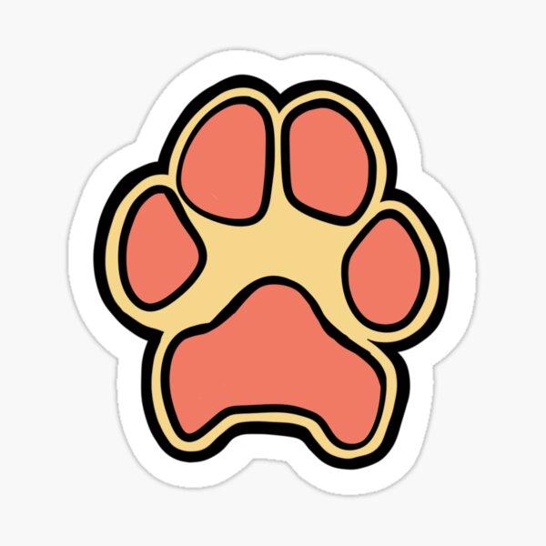 Golden and Pink Dog Paw vinyl sticker — Paws