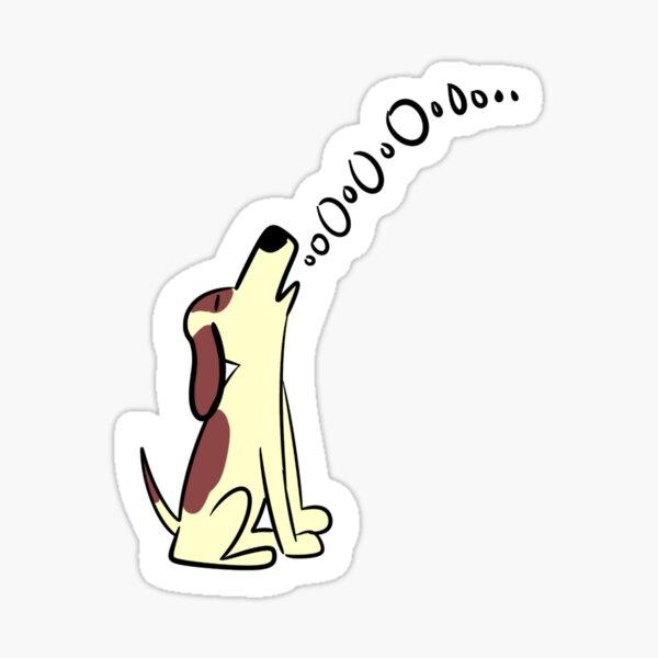 Howling Dog Cartoon vinyl sticker — Howl